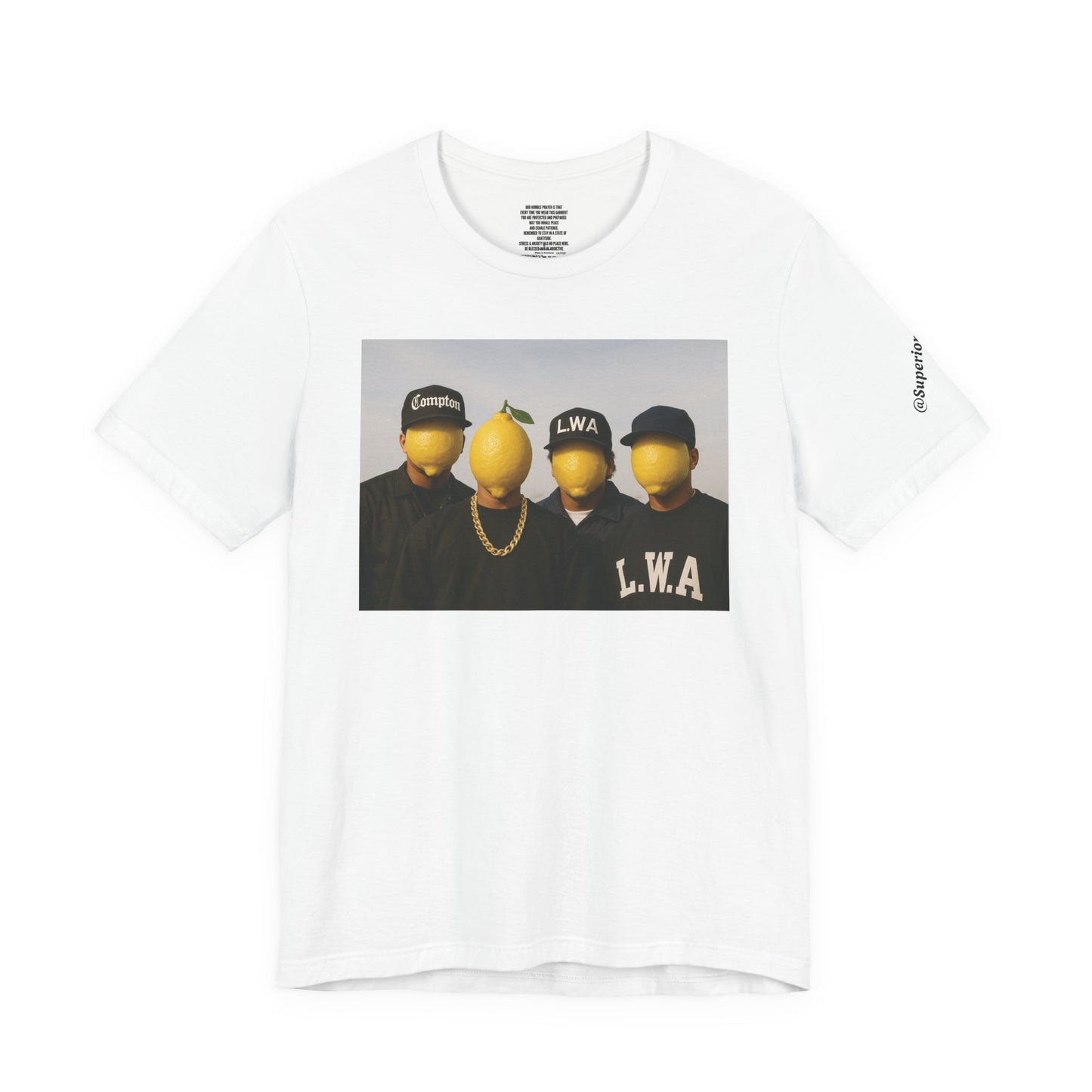 Lemon Mask L.W.A. Graphic Tee — "@SuperiorCrack"