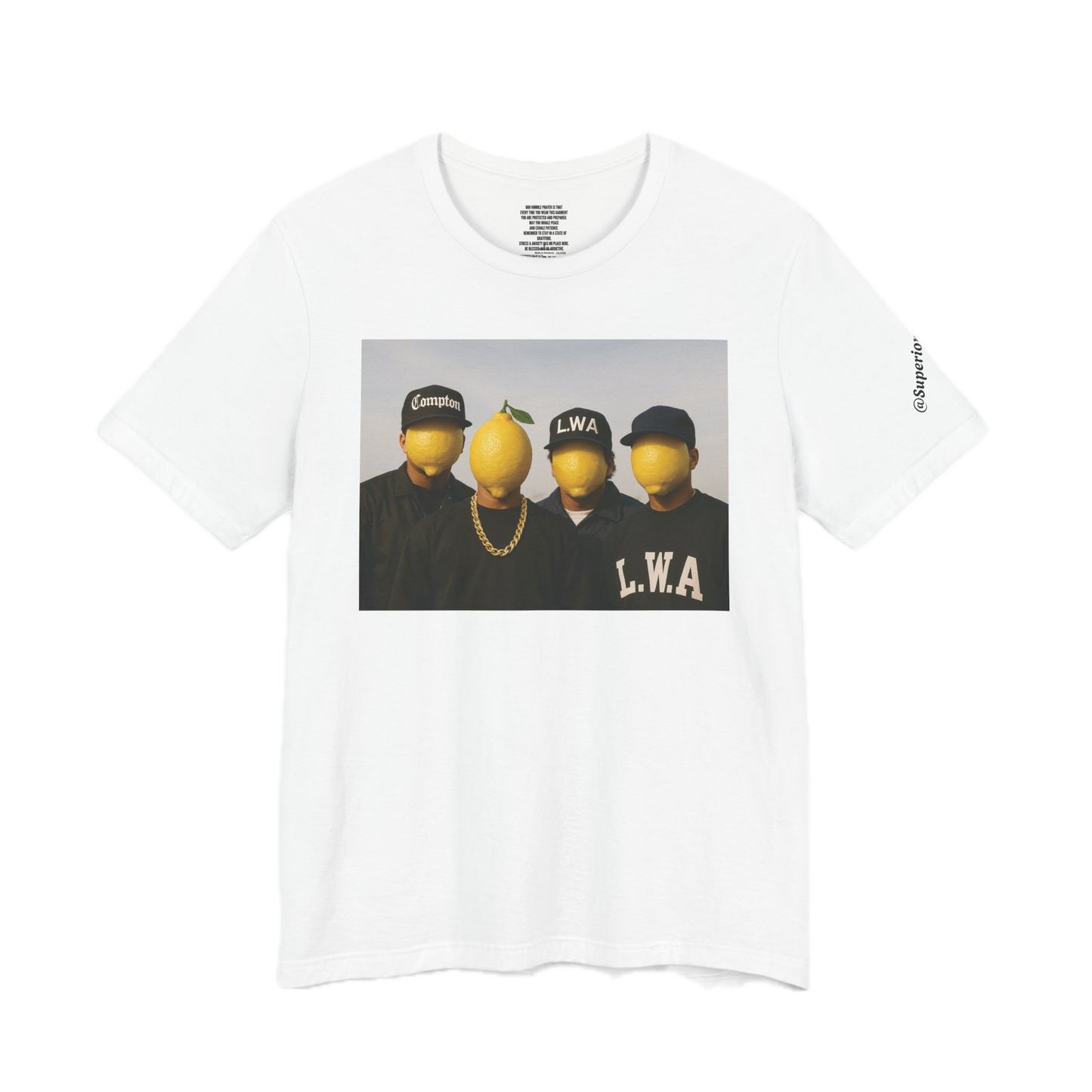 Lemon Mask L.W.A. Graphic Tee — "@SuperiorCrack"